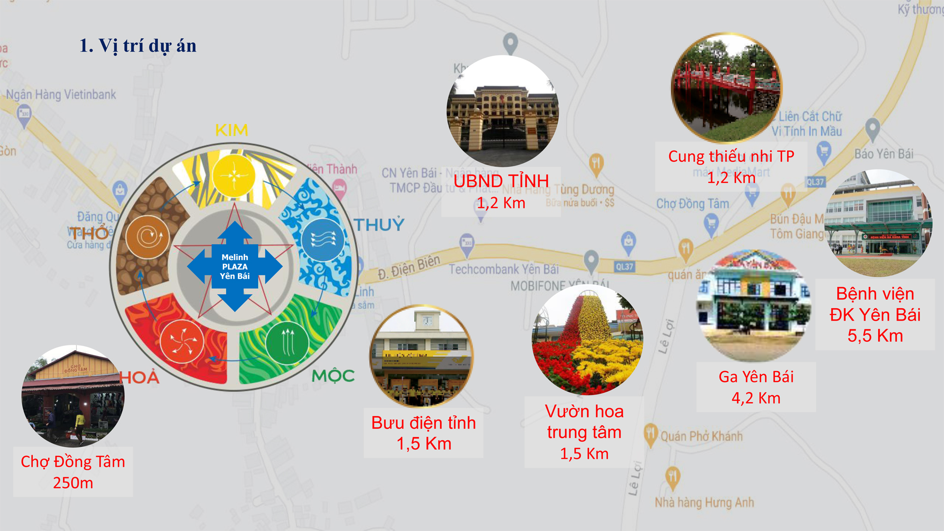 Vị trí Melinh Plaza Yên Bái