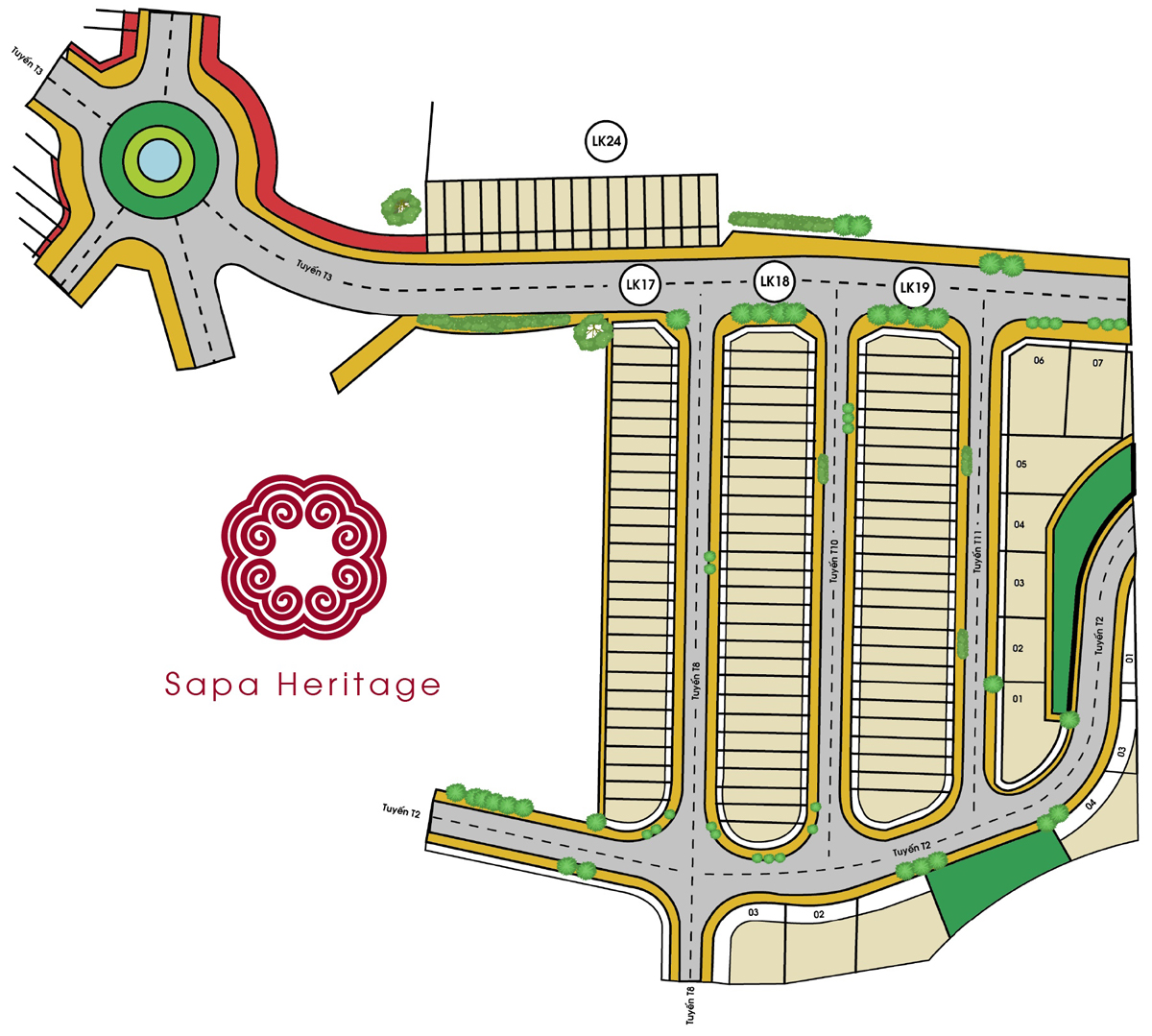 Mặt bằng phân lô Sapa Heritage