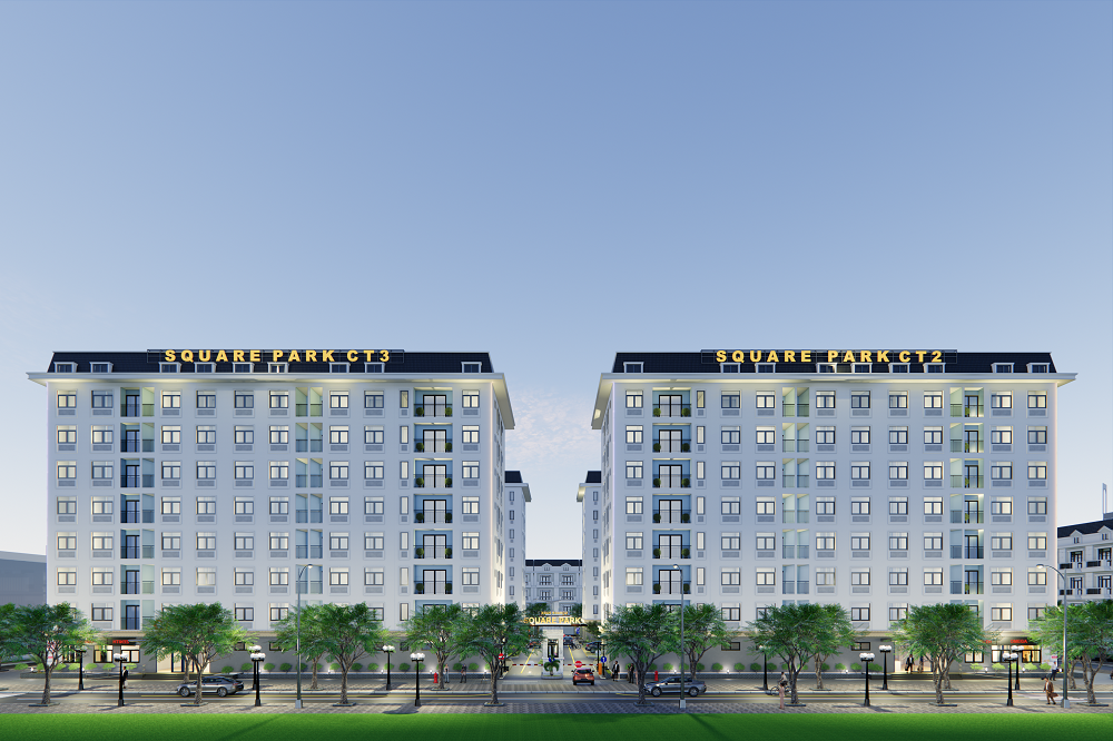 Phối cảnh khu nhà ở xã hội Square Park Hải Dương