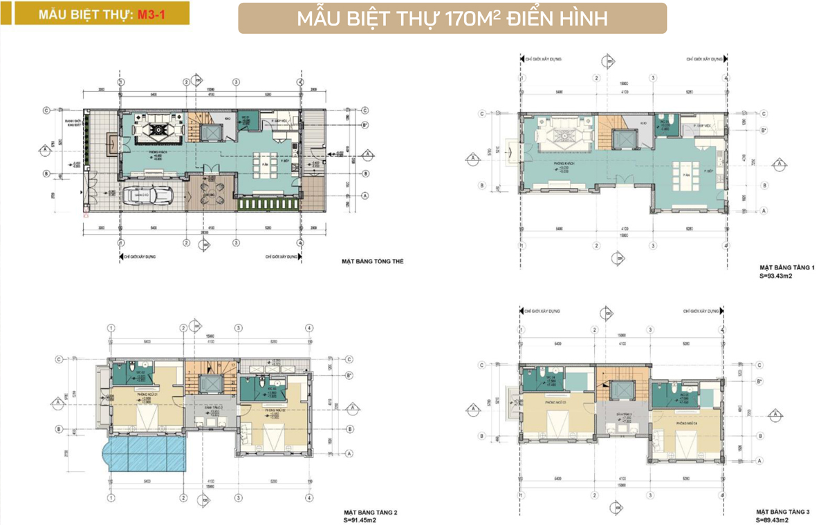 Mặt bằng căn biệt thự Solasta Mansion 170m²