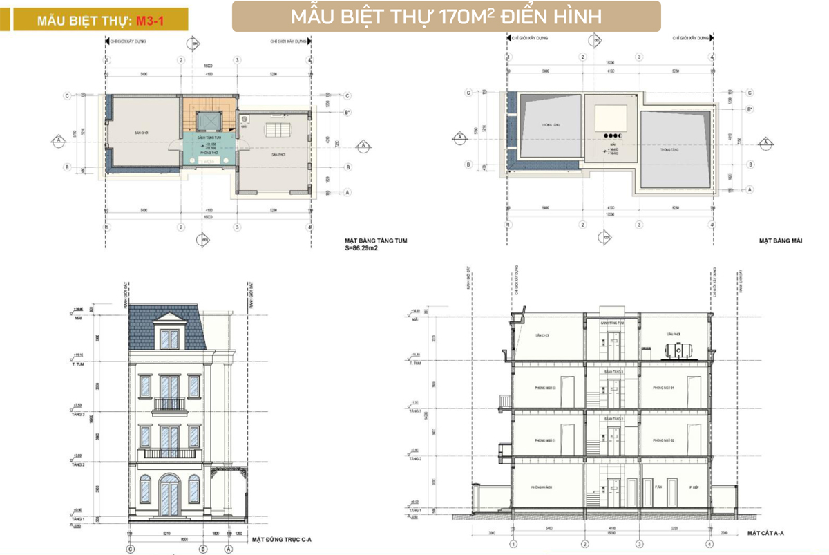 Mặt dựng căn biệt thự Solasta Mansion 170m²