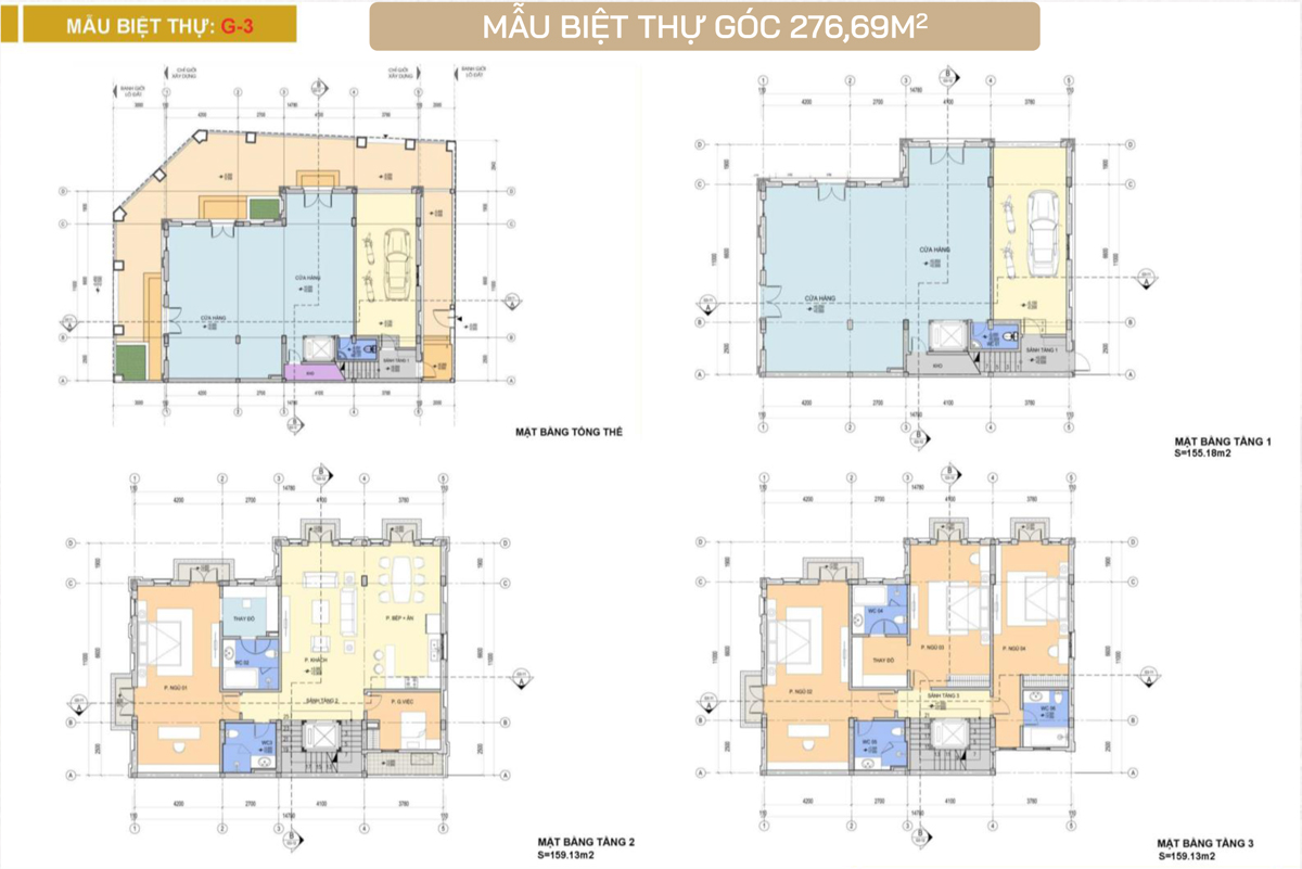 Mặt bằng căn biệt thự Solasta Mansion 276m²