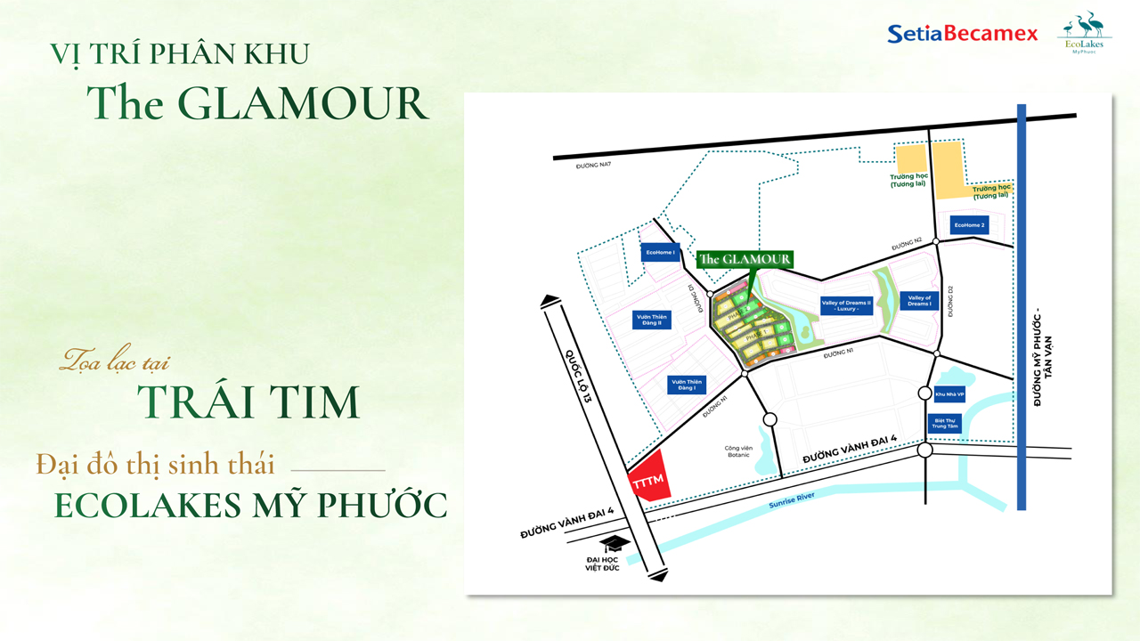 Vị trí phân khu The Glamour